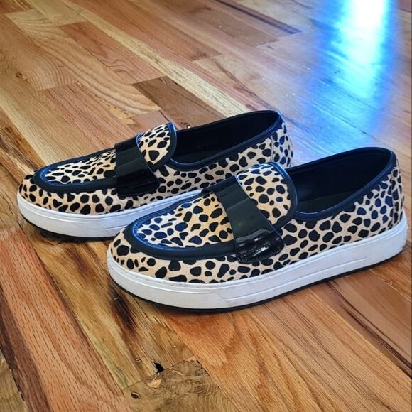 DONALD PLINER Richie Cheetah Calf Hair Leather 6.5 - Picture 3 of 9